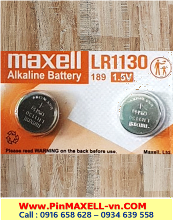 Maxell LR1130; Pin cúc áo LR1130-AG10 Alkaline 1.5v _Made in Japan  (MẪU MỚI)